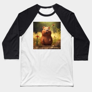 Clay Capybara 2 Baseball T-Shirt